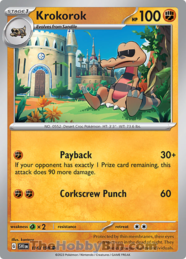 Krokorok #116/198 Common - Scarlet & Violet Base Set Pokemon card