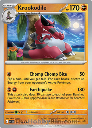 0117 Krookodile Uncommon Scarlet & Violet Base Set