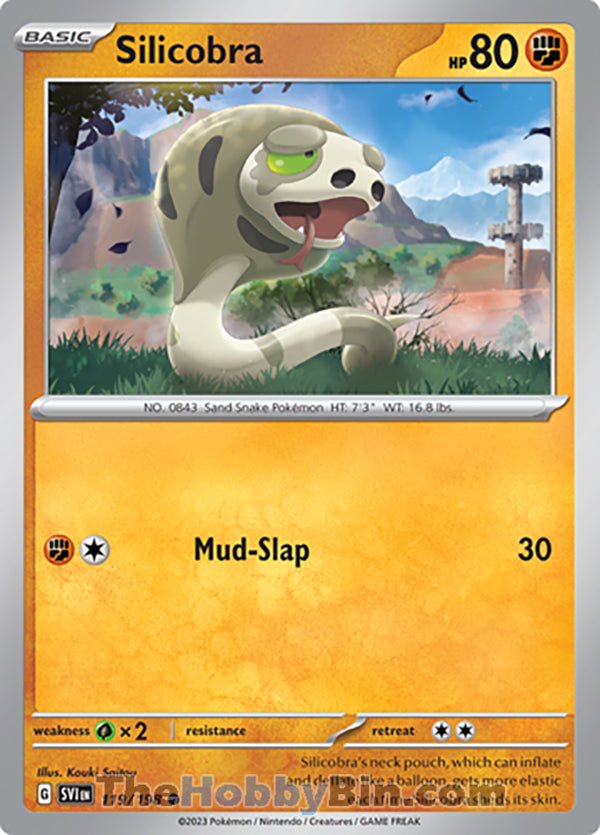 Silicobra #119/198 Common - Scarlet & Violet Base Set Pokemon card