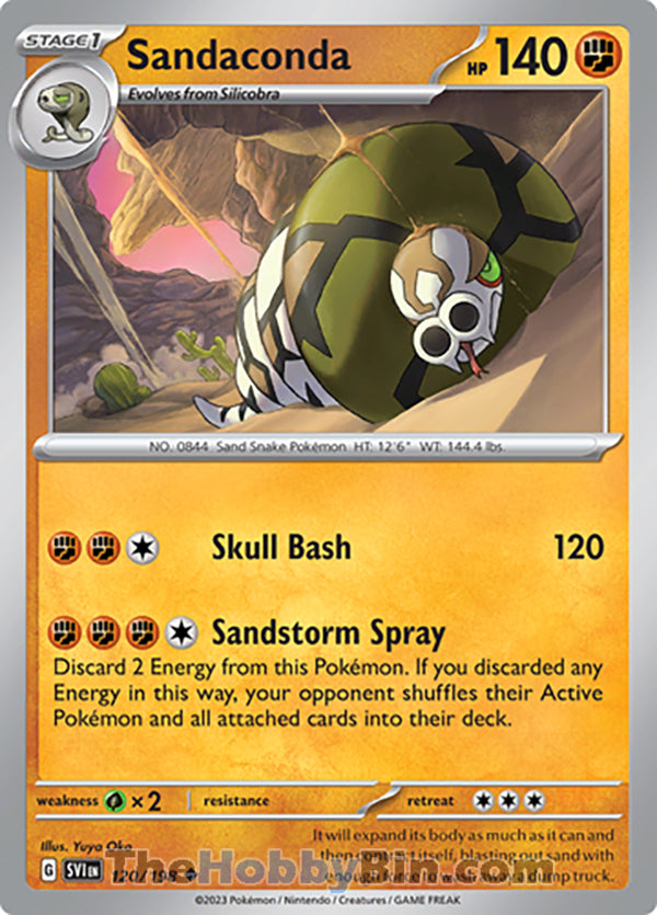 Sandaconda #120/198 Uncommon - Scarlet & Violet Base Set Pokemon card