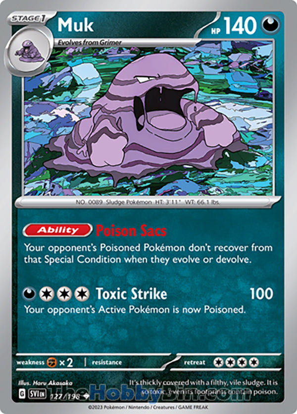 0127 Muk Uncommon Scarlet & Violet Base Set