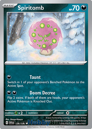 0129 Spiritomb Uncommon Scarlet & Violet Base Set