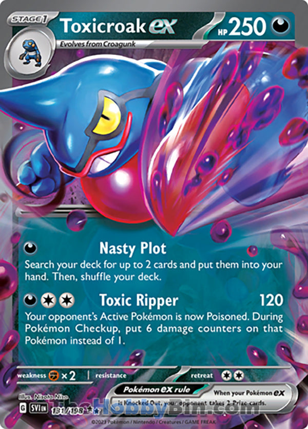 0131 Toxicroak ex Double Rare Scarlet & Violet Base Set