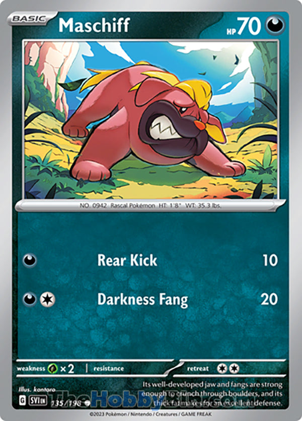 Maschiff #135/198 Common - Scarlet & Violet Base Set Pokemon card
