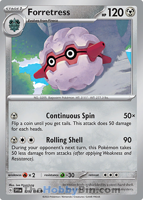 Forretress #139/198 Uncommon - Scarlet & Violet Base Set Pokemon card