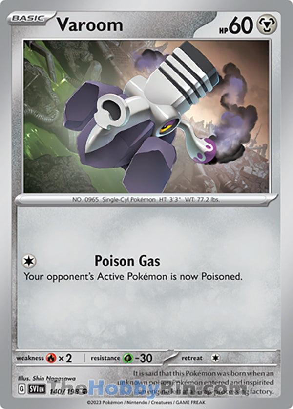 Varoom #140/198 Common - Scarlet & Violet Base Set Pokemon card