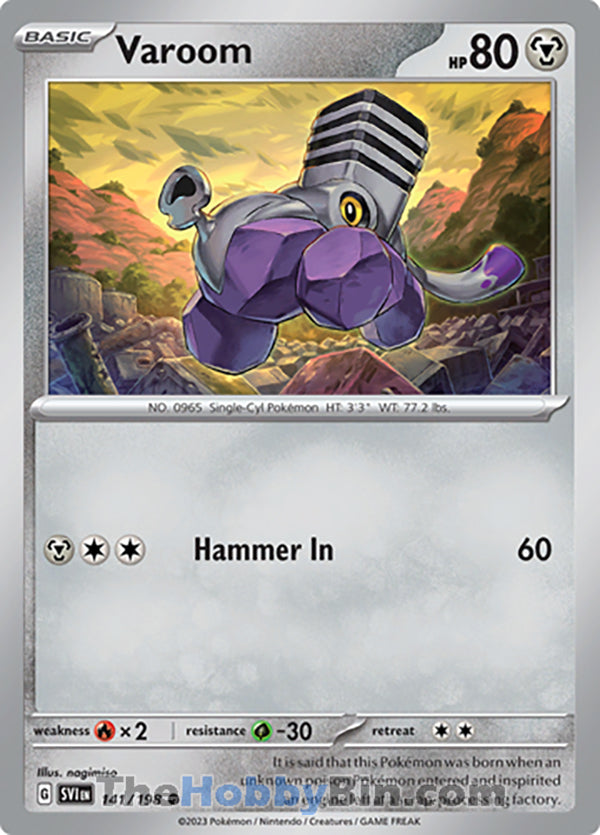 Varoom #141/198 Common - Scarlet & Violet Base Set Pokemon card