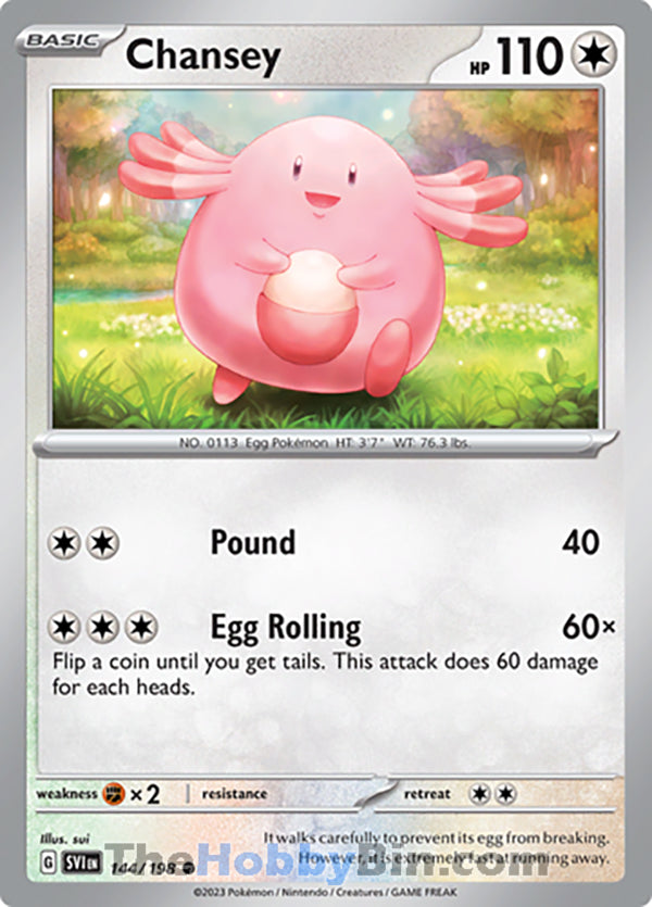 Chansey Scarlet & Violet Common #144/198