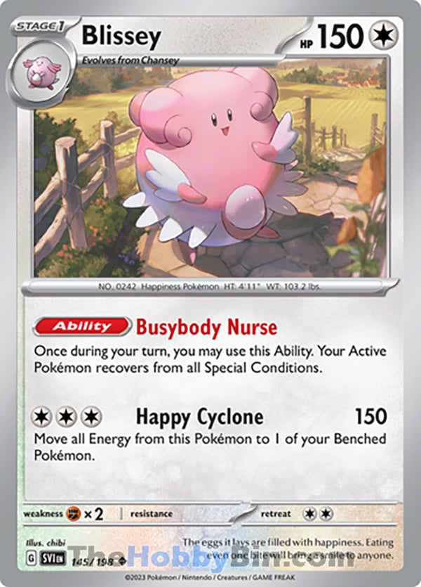 Blissey #145/198 Uncommon - Scarlet & Violet Base Set Pokemon card