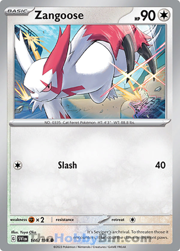 Zangoose #146/198 Common - Scarlet & Violet Base Set Pokemon card
