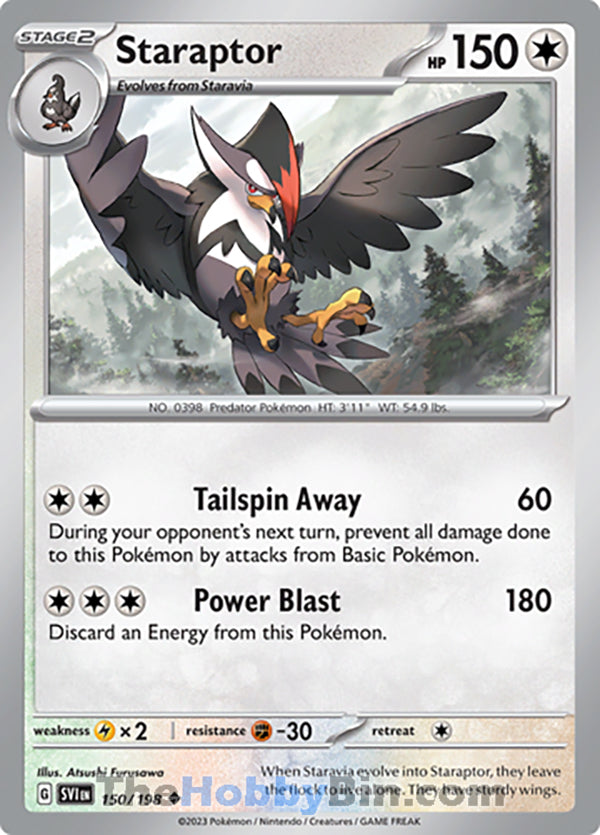 Staraptor #150/198 Uncommon - Scarlet & Violet Base Set Pokemon card