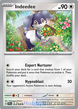 0153 Indeedee Rare Scarlet & Violet Base Set