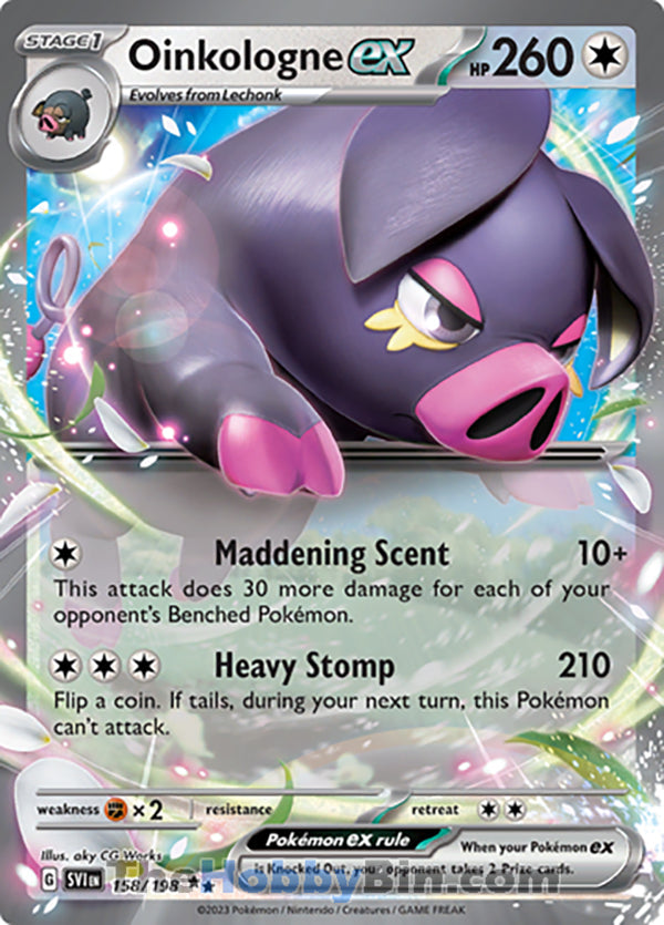 Oinkologne ex #158/198 Double Rare - Scarlet & Violet Base Set Pokemon card