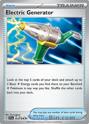 0170 Electric Generator Uncommon Scarlet & Violet Base Set