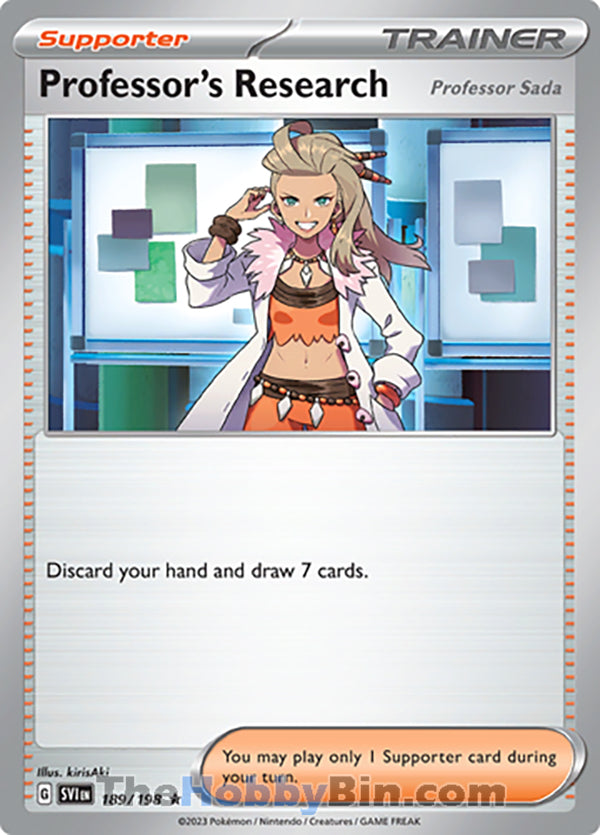 Professor's Research #189/198 Rare - Scarlet & Violet Base Set Pokemon card