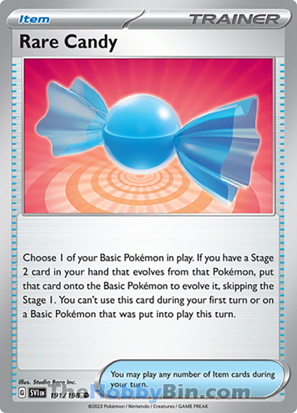 Rare Candy #191/198 Common - Scarlet & Violet Base Set Pokemon card