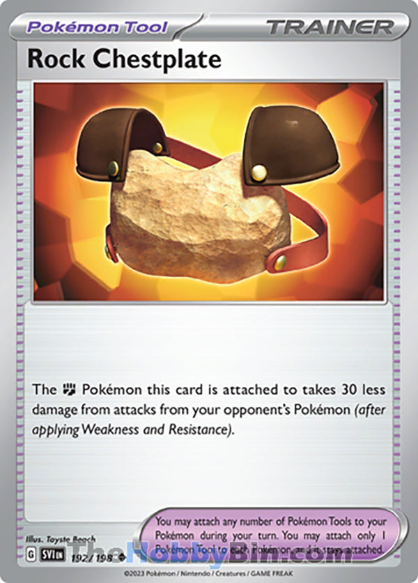 Rock Chestplate #192/198 Uncommon - Scarlet & Violet Base Set Pokemon card