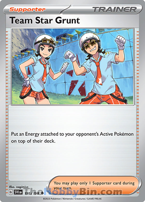Team Star Grunt #195/198 Uncommon - Scarlet & Violet Base Set Pokemon card