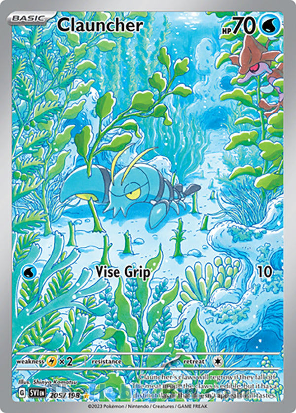 Clauncher #205/198 Illustration Rare - Scarlet & Violet Base Set Pokemon card