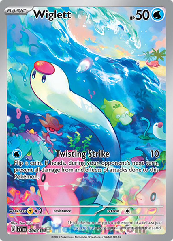 Wiglett #206/198 Illustration Rare - Scarlet & Violet Base Set Pokemon card
