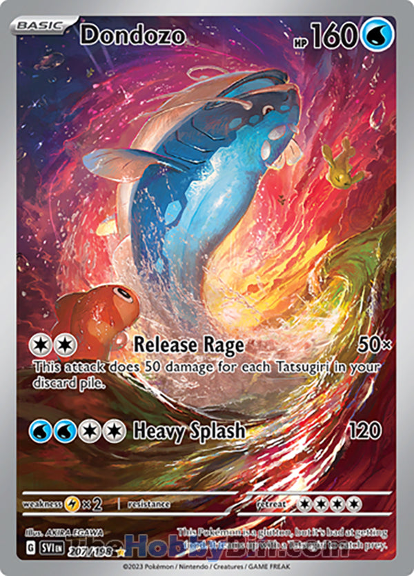 Dondozo #207/198 Illustration Rare - Scarlet & Violet Base Set Pokemon card