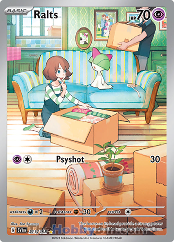 Ralts #211/198 Illustration Rare - Scarlet & Violet Base Set Pokemon card