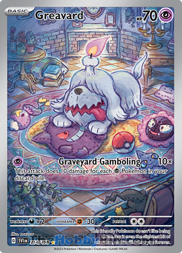 Greavard #214/198 Illustration Rare - Scarlet & Violet Base Set Pokemon card