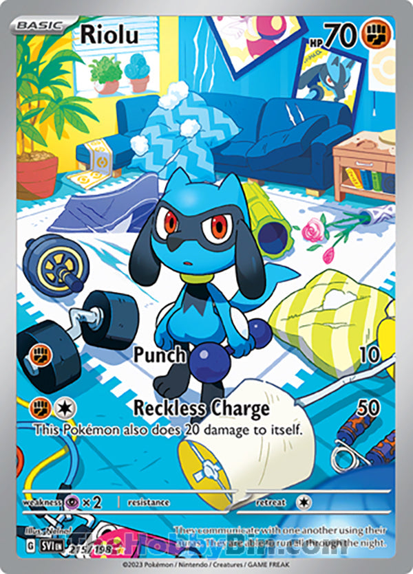Riolu #215/198 Illustration Rare - Scarlet & Violet Base Set Pokemon card