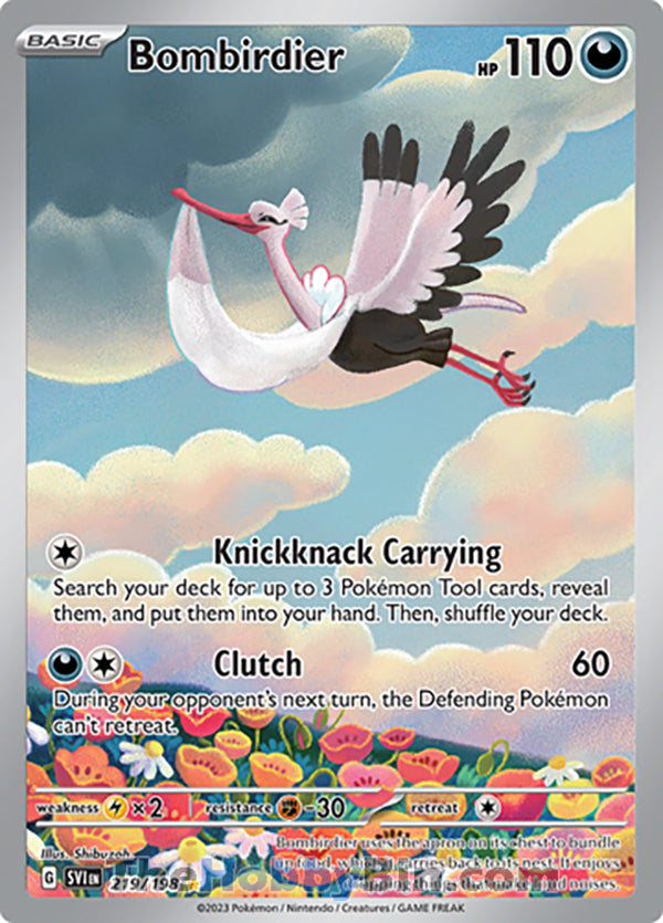 Bombirdier #219/198 Illustration Rare - Scarlet & Violet Base Set Pokemon card