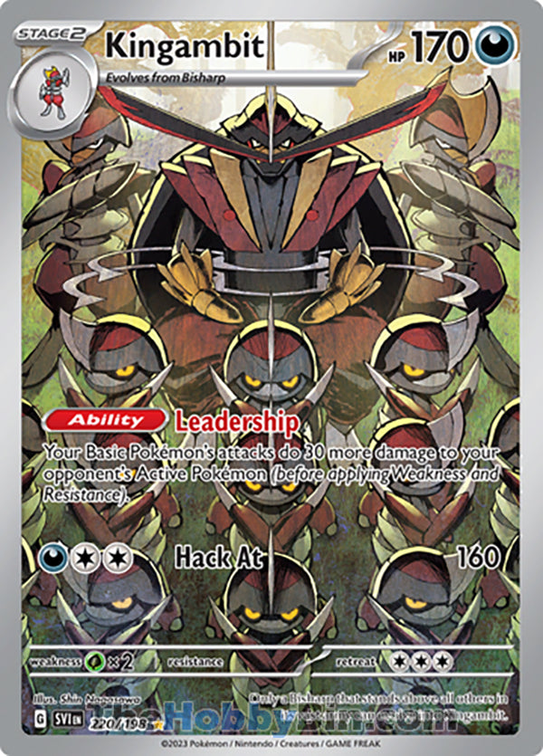 Kingambit #220/198 Illustration Rare - Scarlet & Violet Base Set Pokemon card