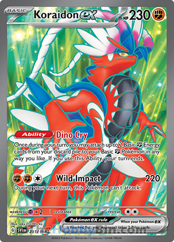 Koraidon ex #231/198 Ultra Rare - Scarlet & Violet Base Set Pokemon card