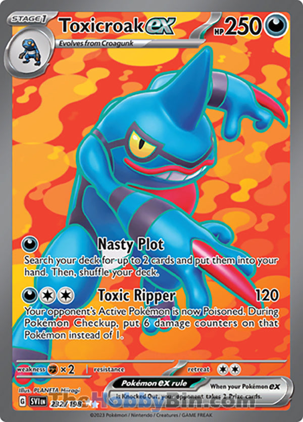 0232 Toxicroak ex Ultra Rare Scarlet & Violet Base Set