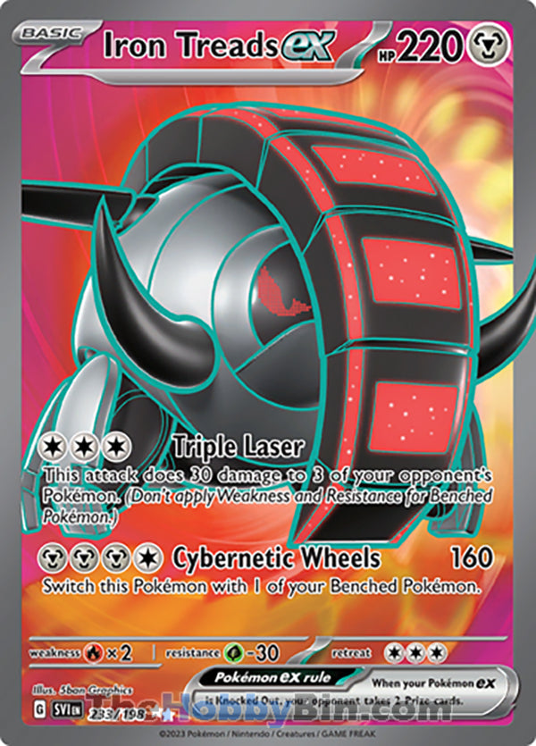 Iron Treads ex #233/198 Ultra Rare - Scarlet & Violet Base Set Pokemon card
