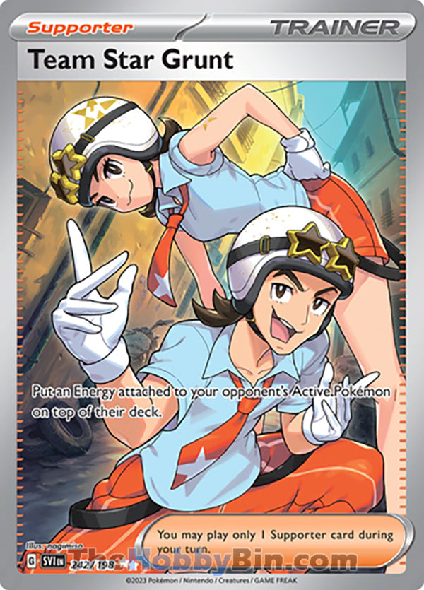 Team Star Grunt #242/198 Ultra Rare - Scarlet & Violet Base Set Pokemon card