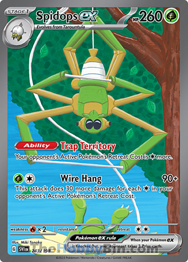 Spidops ex #243/198 Special Illustration Rare - Scarlet & Violet Base Set Pokemon card