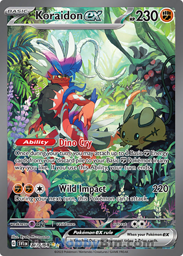 Koraidon ex #247/198 Special Illustration Rare - Scarlet & Violet Base Set Pokemon card