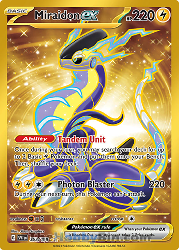 Miraidon ex Scarlet & Violet Hyper Rare #253/198 – The Hobby Bin