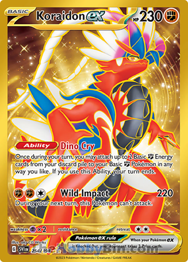 0254 Koraidon ex Hyper Rare Scarlet & Violet Base Set