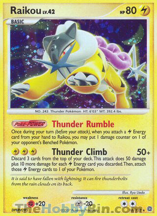 0016 Raikou Holo Rare Secret Wonders