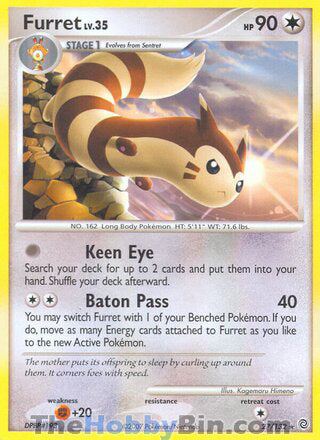 Furret #27/132 Rare - Secret Wonders Pokemon card