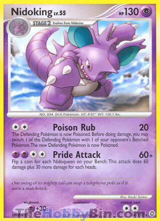 Nidoking #34/132 Rare - Secret Wonders Pokemon card