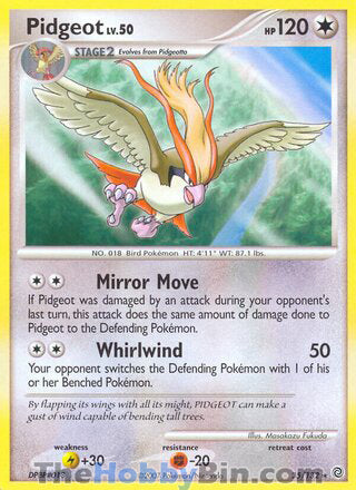 Pidgeot Secret Wonders Rare #35/132