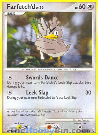 Farfetch'd #49/132 Uncommon - Secret Wonders Pokemon card