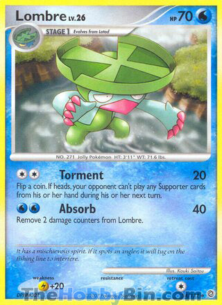 Lombre #54/132 Uncommon - Secret Wonders Pokemon card