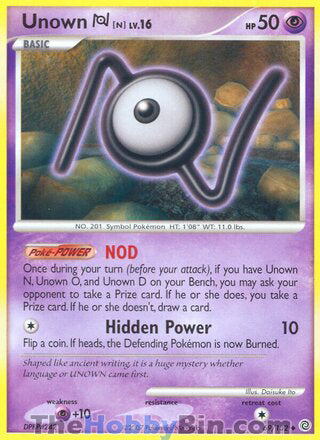 Unown [N] #69/132 Uncommon - Secret Wonders Pokemon card