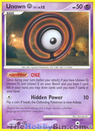 Unown [O] Secret Wonders Uncommon #70/132