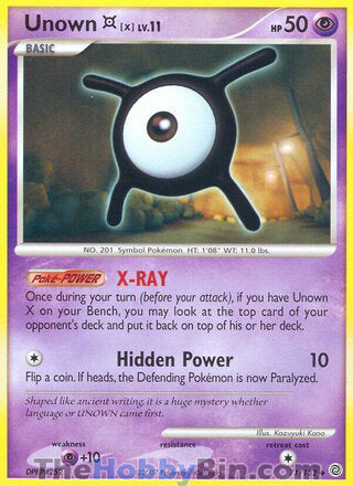 Unown [X] Secret Wonders Uncommon #71/132