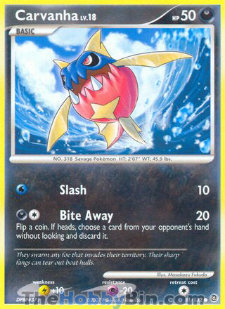 Carvanha #81/132 Common - Secret Wonders Pokemon card