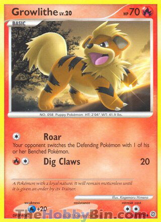 Growlithe Secret Wonders Common #89/132