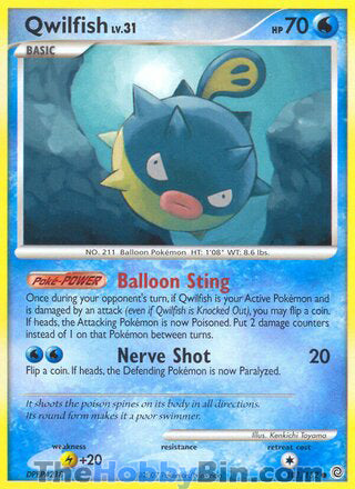 Qwilfish #101/132 Common - Secret Wonders Pokemon card
